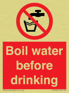 Boil water before drinking
